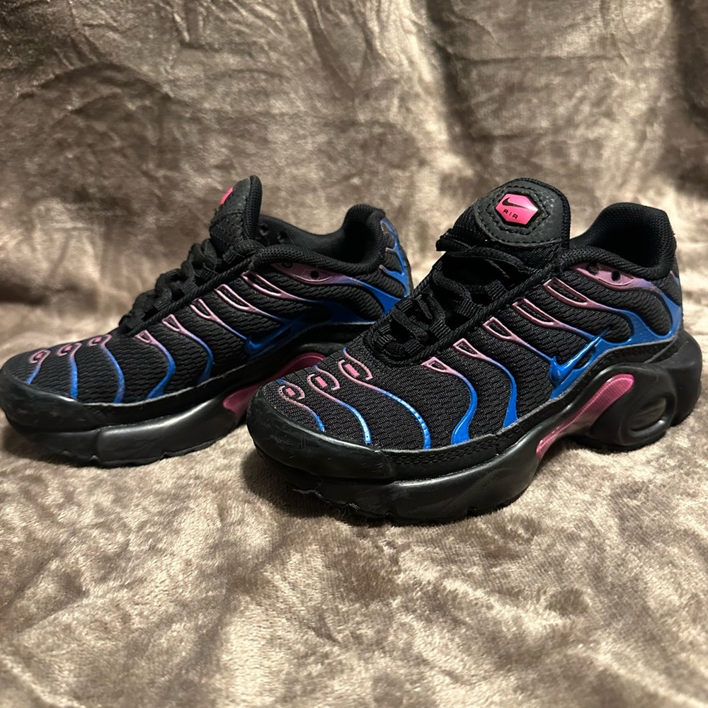 Nike Black Sneakers with Blue and Pink Highlights
